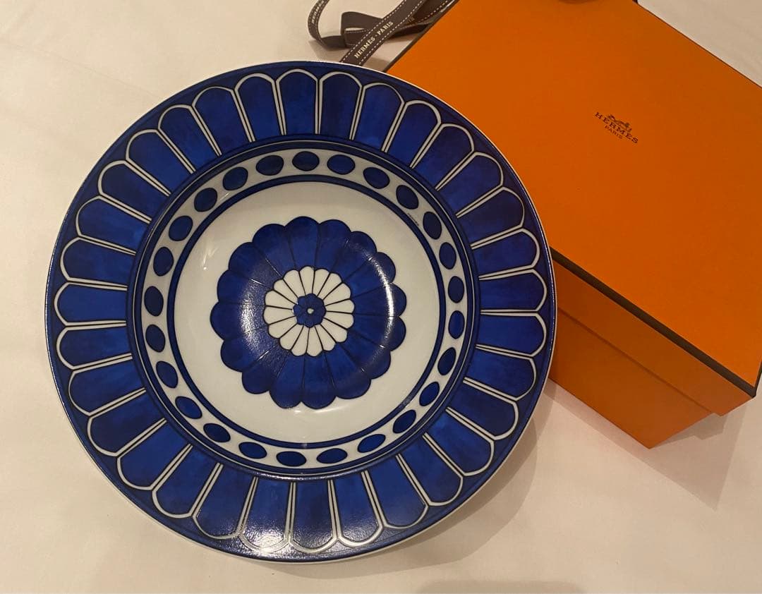 ⭐︎新品⭐︎ エルメス　ブルーダイユール　パスタプレート