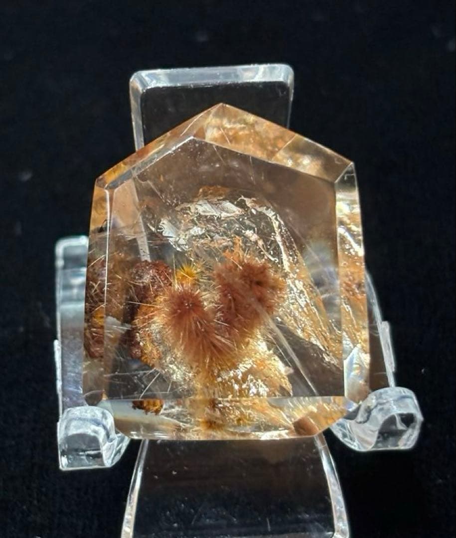 希少！【強力金運・財運アップ】ゴールドフラワールチル⭐️透明！R205