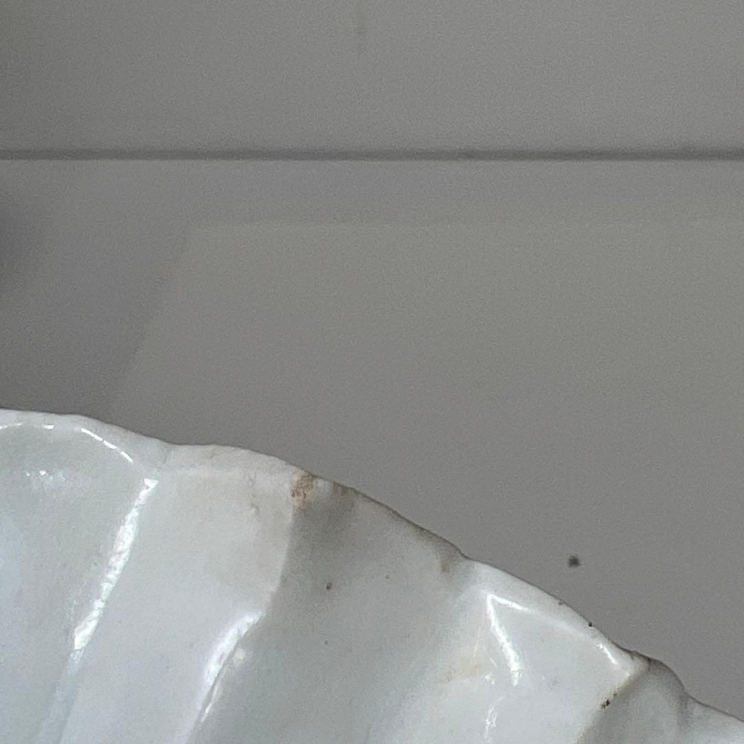 江戸中後期古伊万里赤絵花図　ギザギザ向付10客　木箱付　幅約12.7㎝　トトオサ