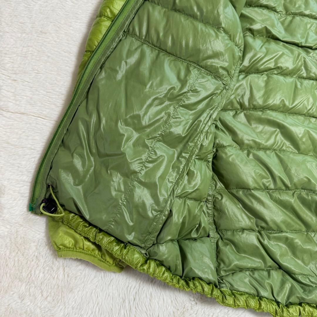 モンベル800FP U.L.ダウンガイドパーカSグリーンドローコードy2k短丈