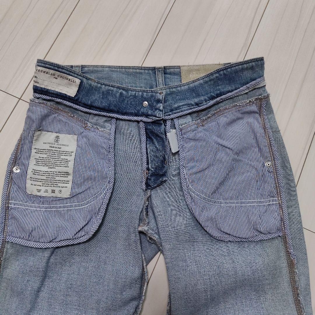 BRUNELLO CUCINELLI スリムジーンズ ウォッシュブルー 36
