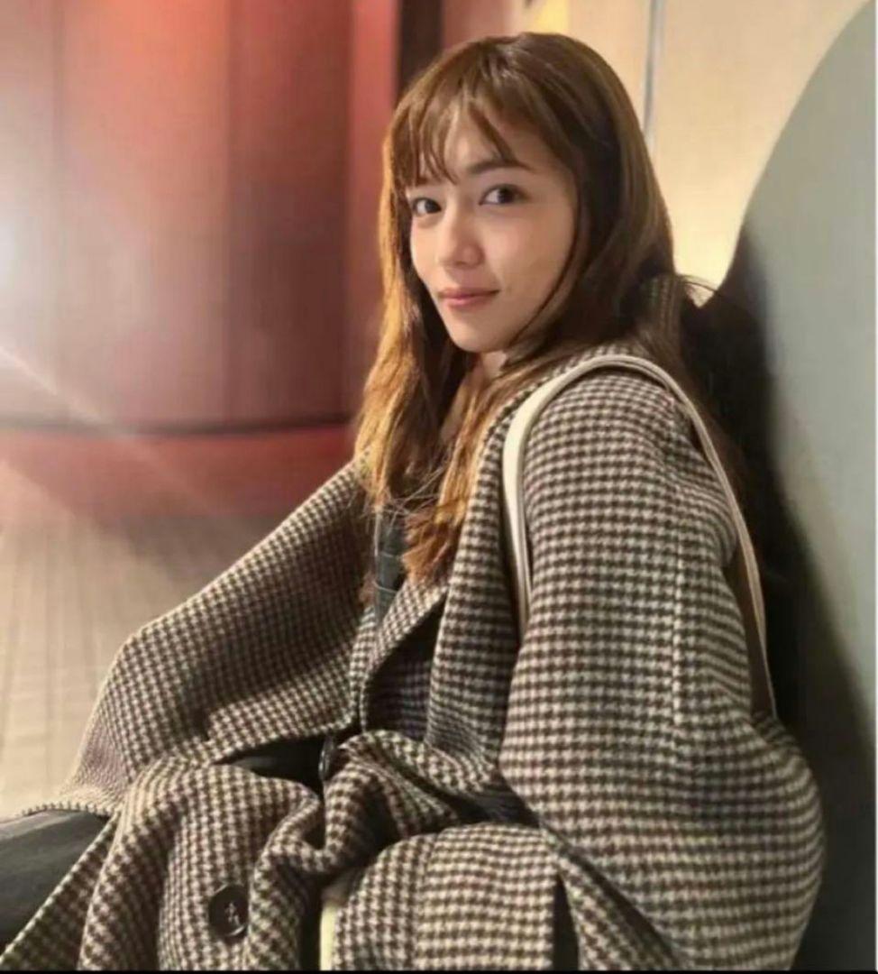 川口春奈着用!!Mila Owen☆接結ハーフ丈Ａラインコート