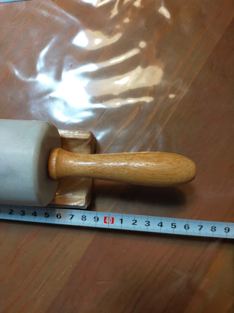 台湾製　天然大理石製高級のし台 1.5cm厚　天然大理石のし棒