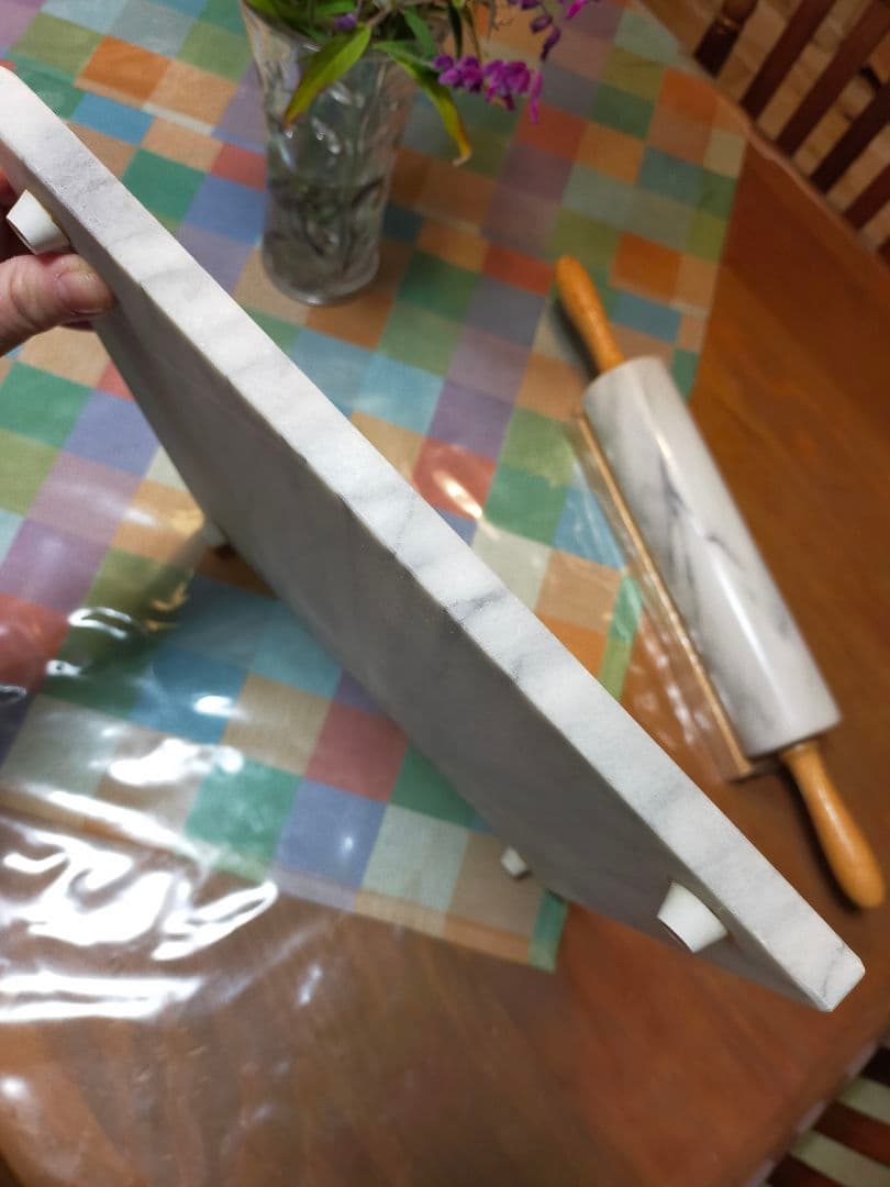 台湾製　天然大理石製高級のし台 1.5cm厚　天然大理石のし棒