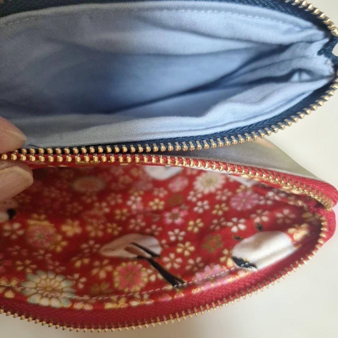 うさぎパネル生地　ハンドメイド　布バスケット　フラットポーチ