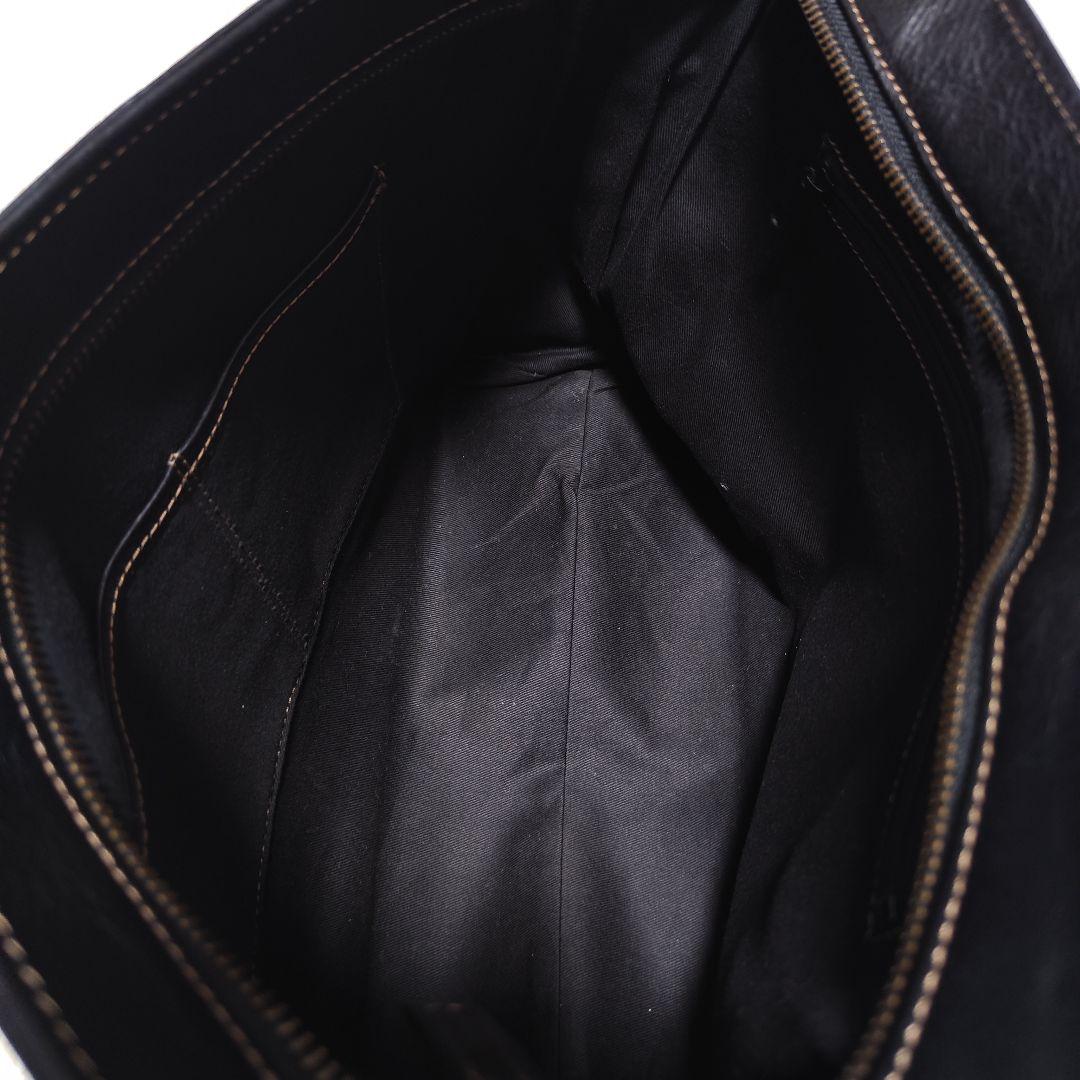 本革 レザー メッセンジャーバッグ 肩掛け A4収納 黒 大容量