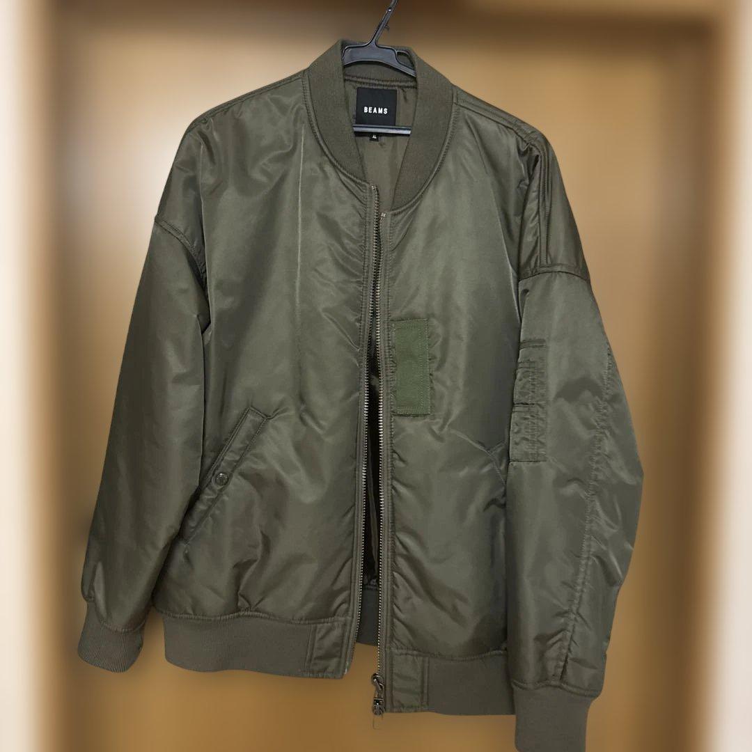 BEAMS MA-1ジャケット オリーブ XL