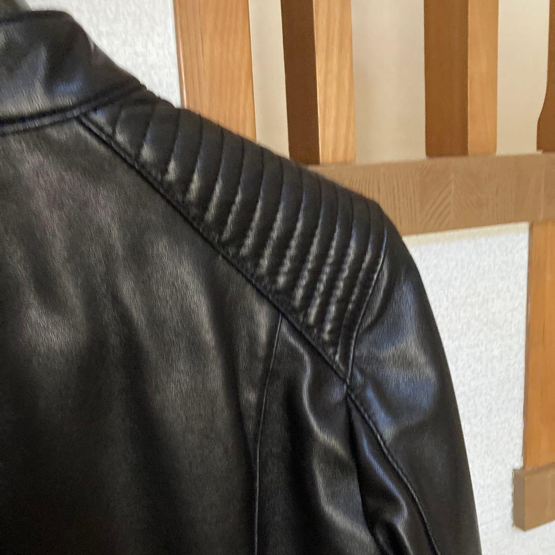 新品未使用　COLE HAAN ブラックレザージャケット　現行品　xs