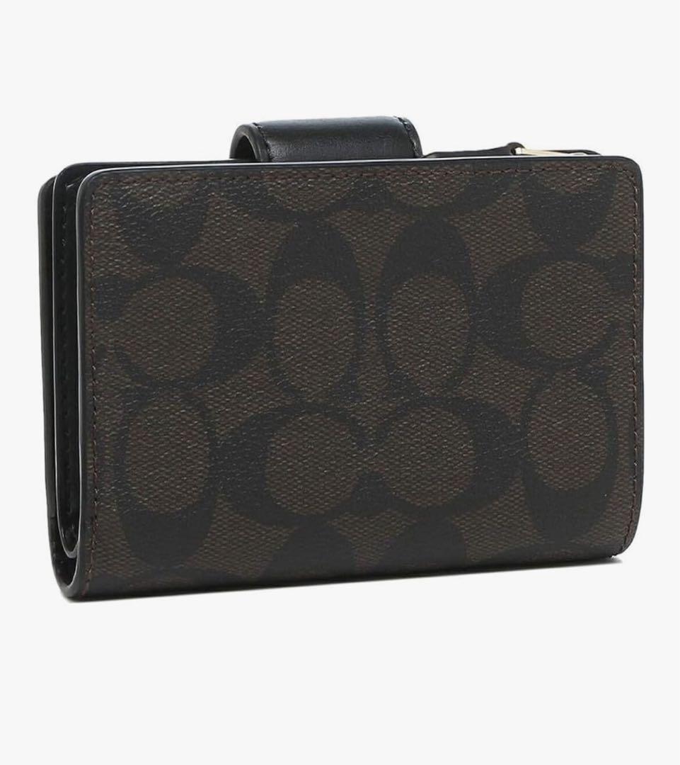 chang COACH 二つ折り財布 ダークブラウン