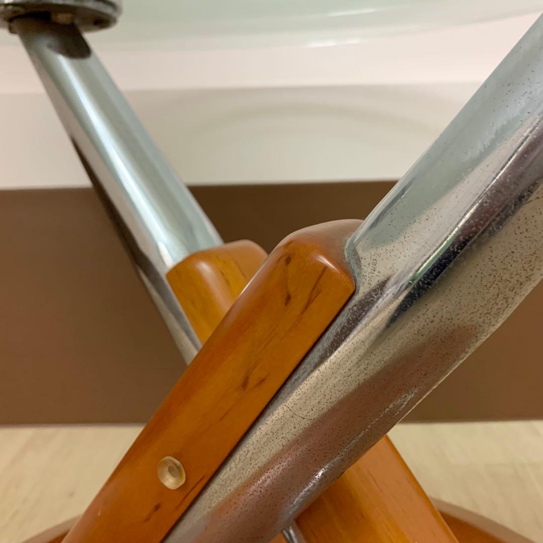 ロナルドシュミット 可動式ガラステーブル コーヒーテーブル IDC大塚家具