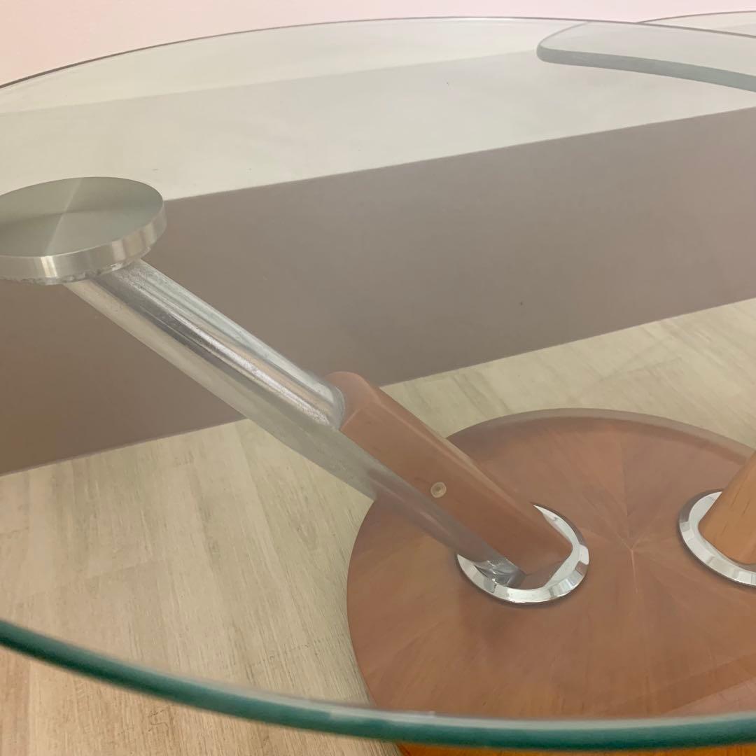 ロナルドシュミット 可動式ガラステーブル コーヒーテーブル IDC大塚家具