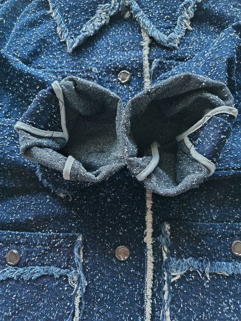 SLY ツイード　ジャケット　デニム　GRAIN TWEED JK-BE