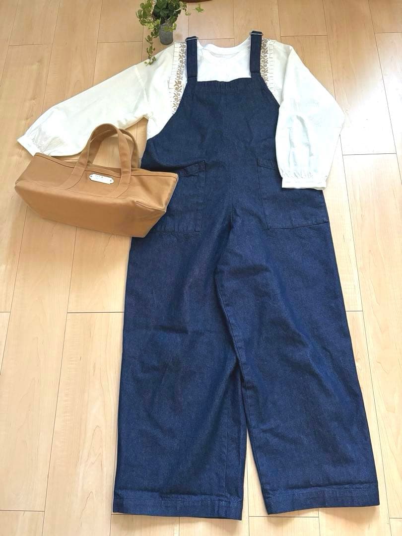 かぐれ バッククロスデニムサロペット