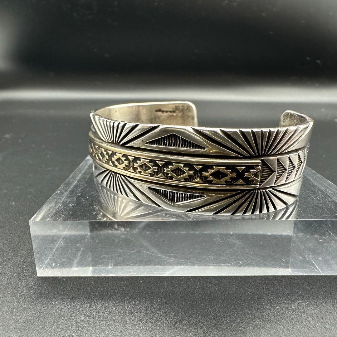 専用　Navajo M.M. ROGERS 14K スタンプワーク バングル