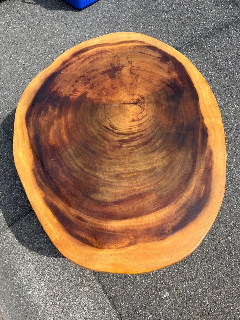 一枚板　年輪　ローテーブル