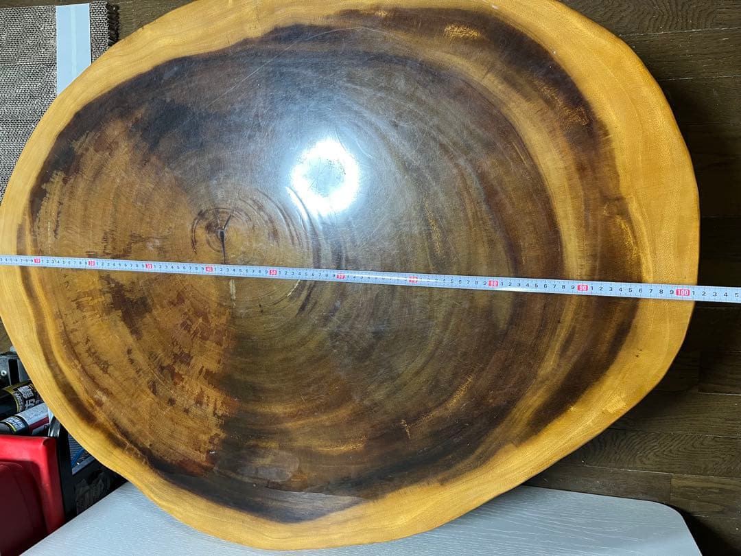 一枚板　年輪　ローテーブル