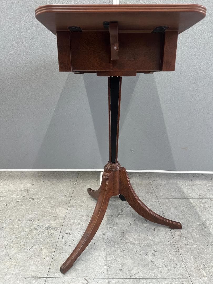 BOMBAY　バタフライサイドテーブル　アンティーク調　ドロップリーフ　ブラウン