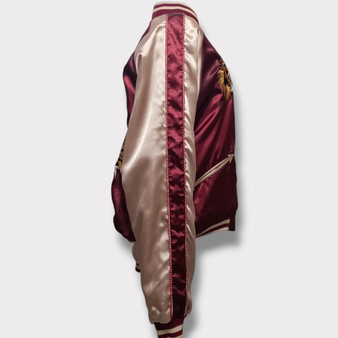 【美品】ヴィンテージ　ユニセックス虎龍刺繍　ウォームビズリバーシブルスカジャン