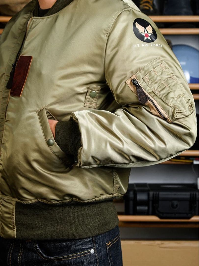 REALSIMONS B-15Bmod復刻JKT40馬革前身ムートン襟付き新品