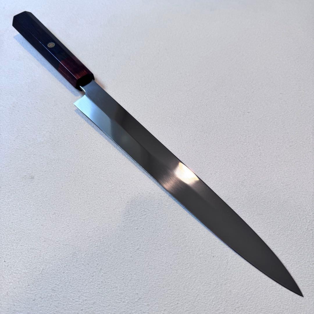 270mm 柳刃包丁 鏡面　黒檀紫檀八角柄 刺身包丁 全鋼 和包丁