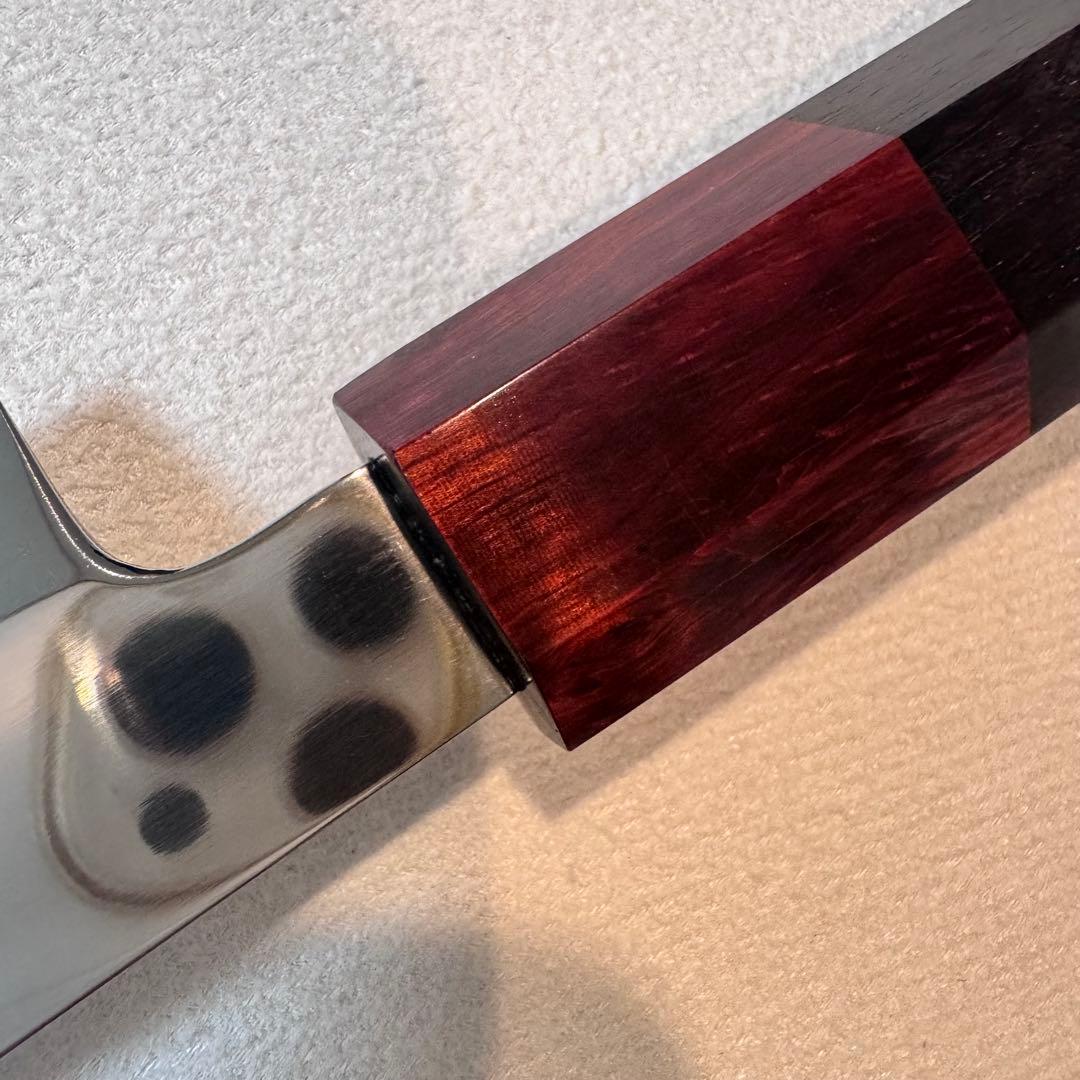 270mm 柳刃包丁 鏡面　黒檀紫檀八角柄 刺身包丁 全鋼 和包丁