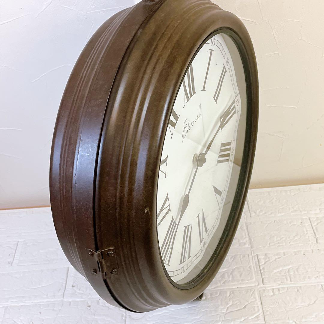 ギリシャ文字　両面壁掛け時計 アンティーク調 ブラケット時計