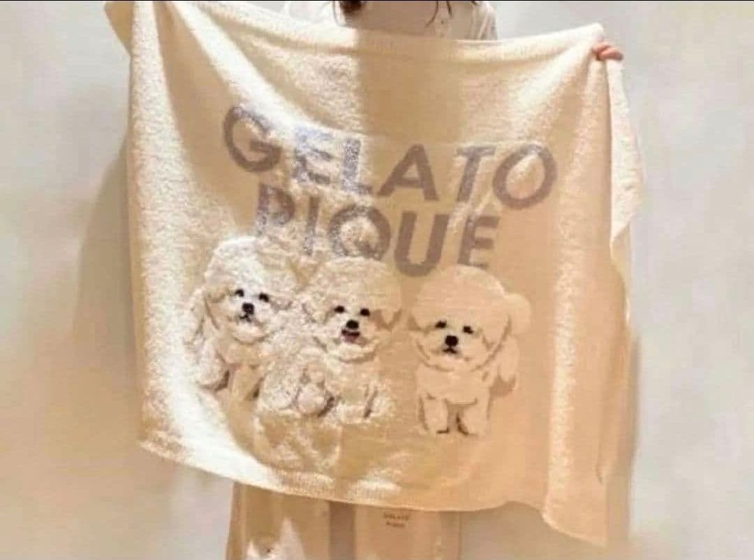 【新品タグ付き】ジェラートピケ ビションフリーゼブランケット