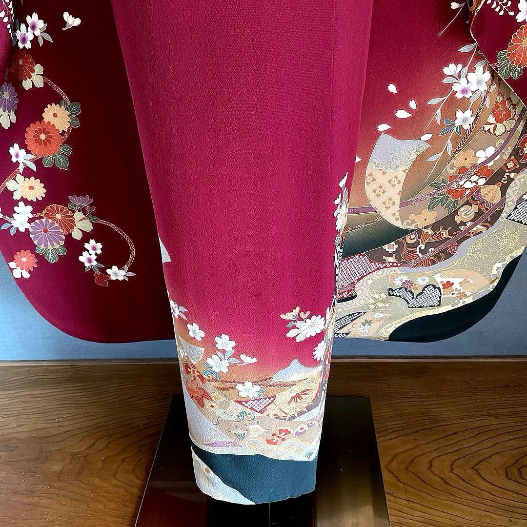 振袖フルセット　のしめ御所車友禅　成人式振袖　振袖　➕サイズ