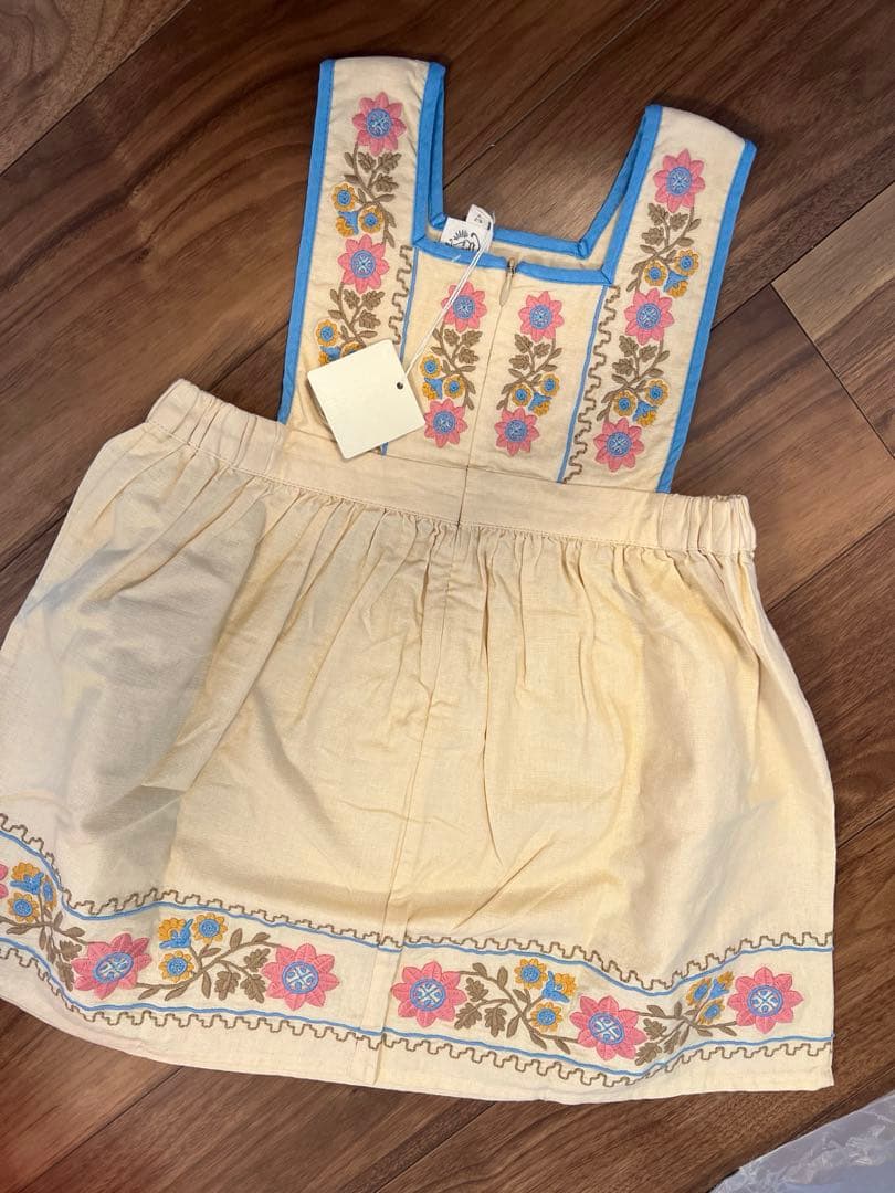ワンピース Apolina Ursina Embroidered Pinafore 5-7y