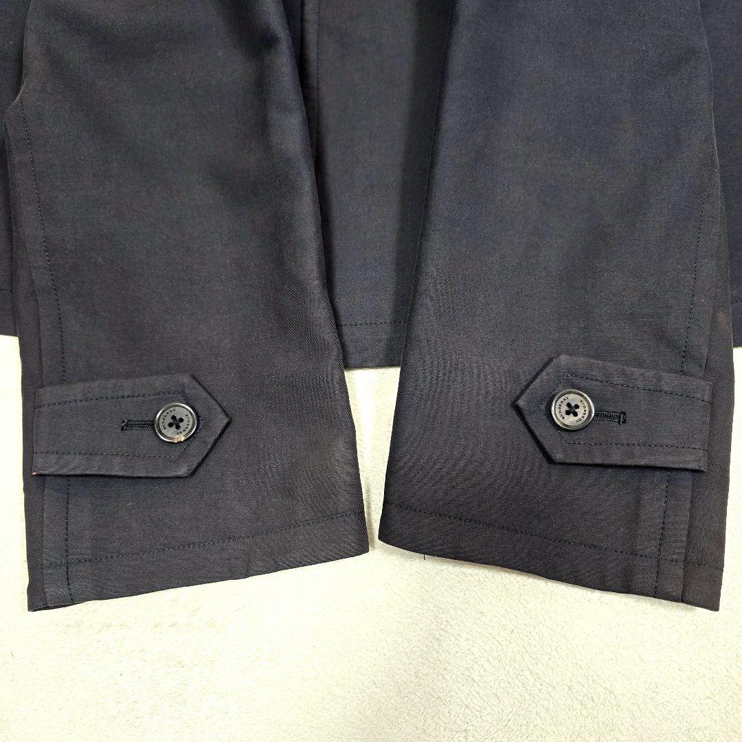 バーバリーロンドン ステンカラーコート メガチェック ライナー付 濃紺 L