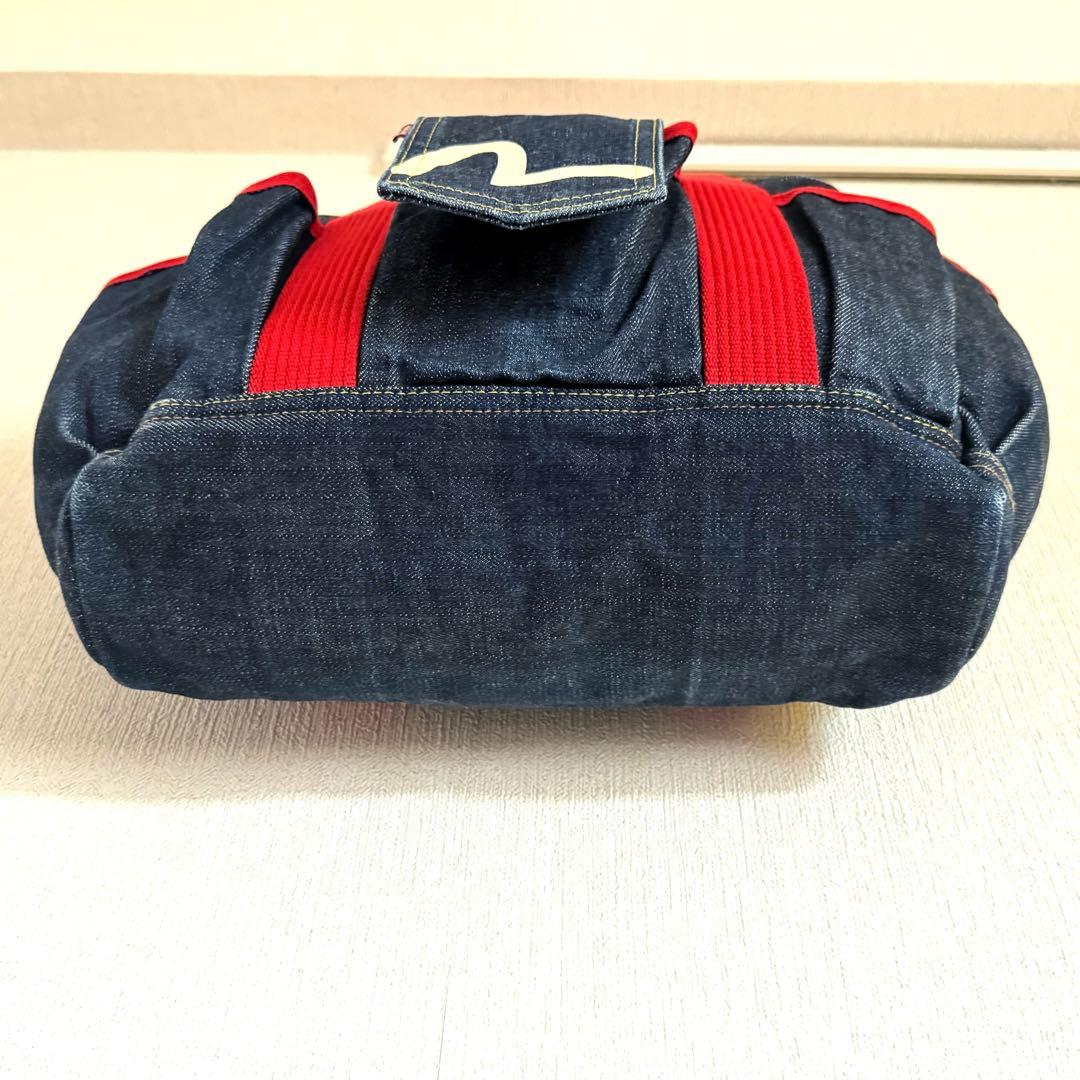 エヴィス　デニムトートバッグ　カモメプリント　日本製