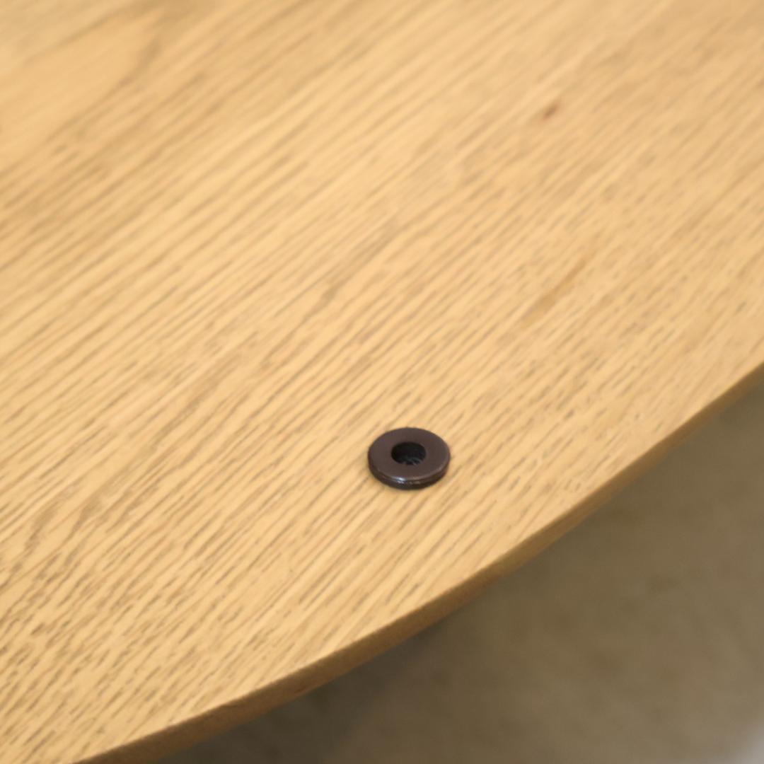 クラッシュゲート クルリ こたつ オーク無垢材 楕円形 ローテーブル テーブル