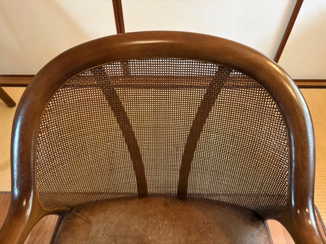 karimoku カリモク 籐 ラタン 木製 ダイニングチェア 昭和レトロ