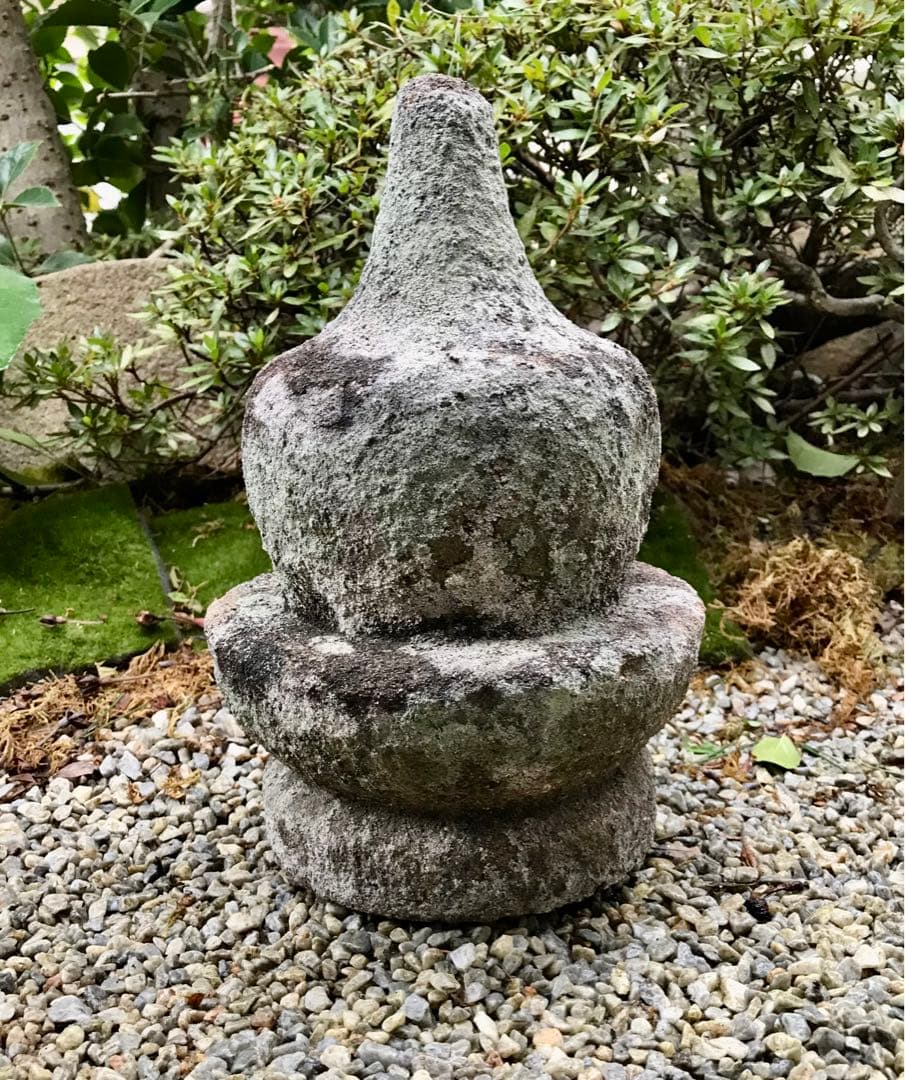 【昔の石灯篭宝珠・天然石・オブジェ・関守石・オーナメント】庭石・置物・石材