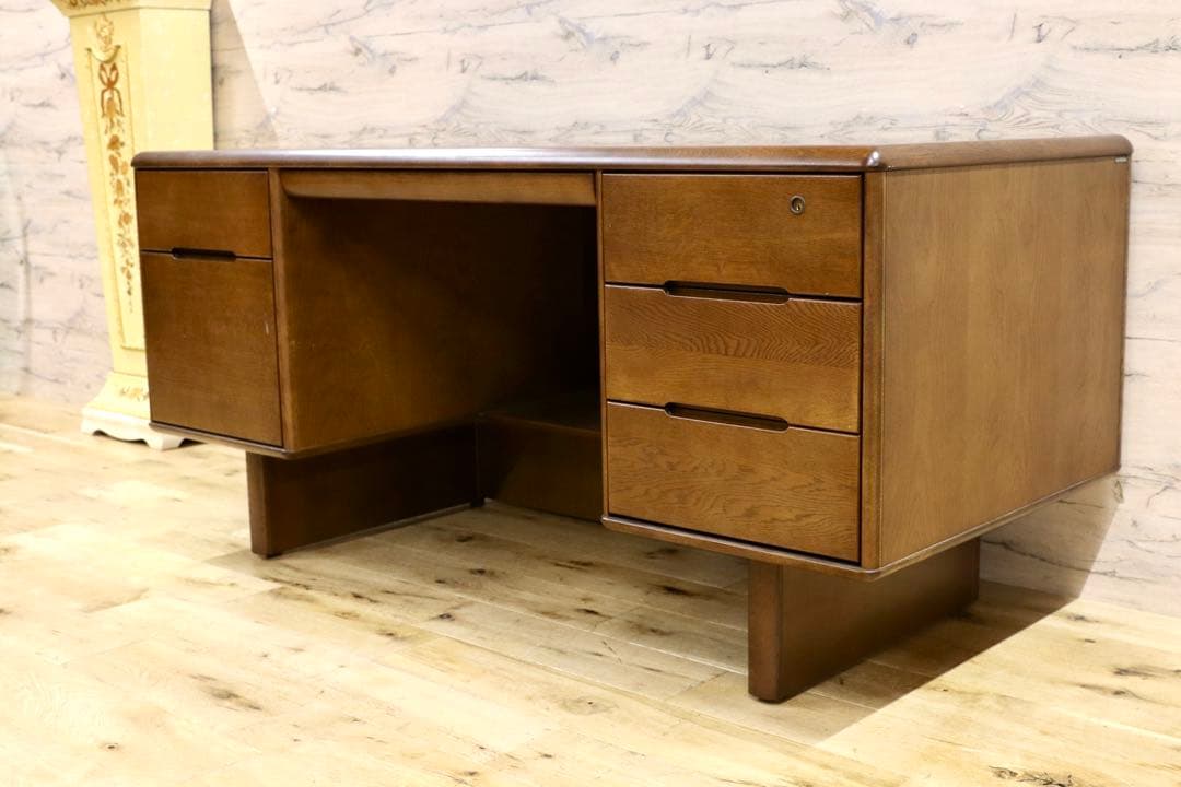 GMHS348○karimoku / カリモク コロニアル 両袖机 学習机 書