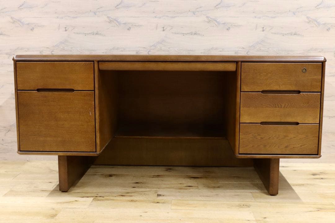 GMHS348○karimoku / カリモク コロニアル 両袖机 学習机 書