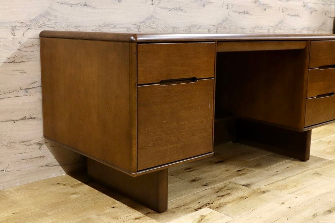 GMHS348○karimoku / カリモク コロニアル 両袖机 学習机 書