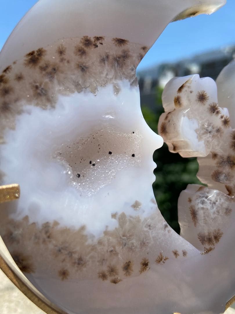 瑪瑙妖精！月⭐️デンドリック共生⭐️ キラキラジオード⭐️R 62 台座付き