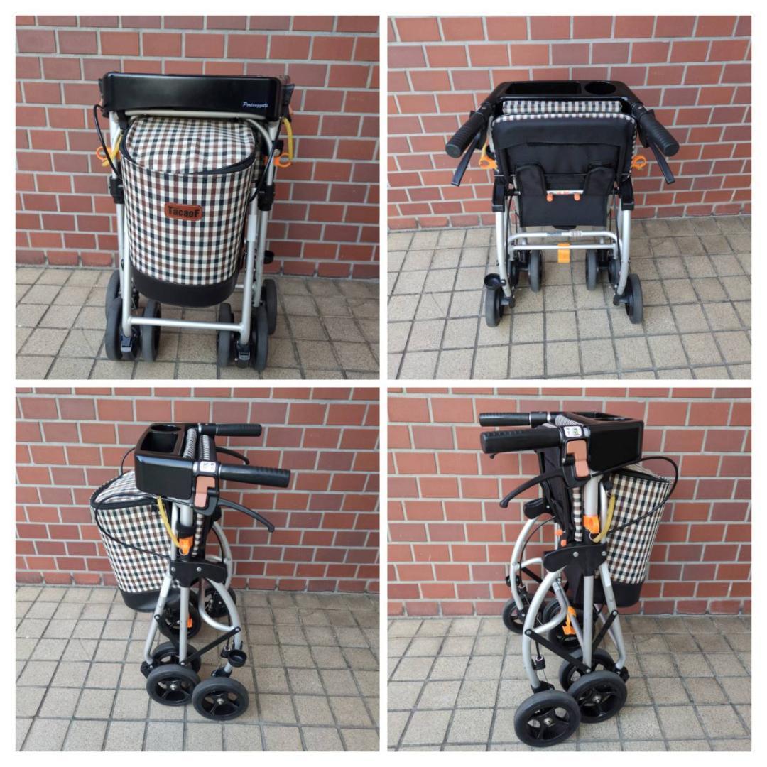 ☆☆シルバーカー　幸和製作所　テイコブポルタ STU02 チェックブラウン