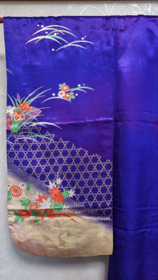 RK544洗える子供着物着丈130センチ裄丈58センチ7歳前後用ポリエステル