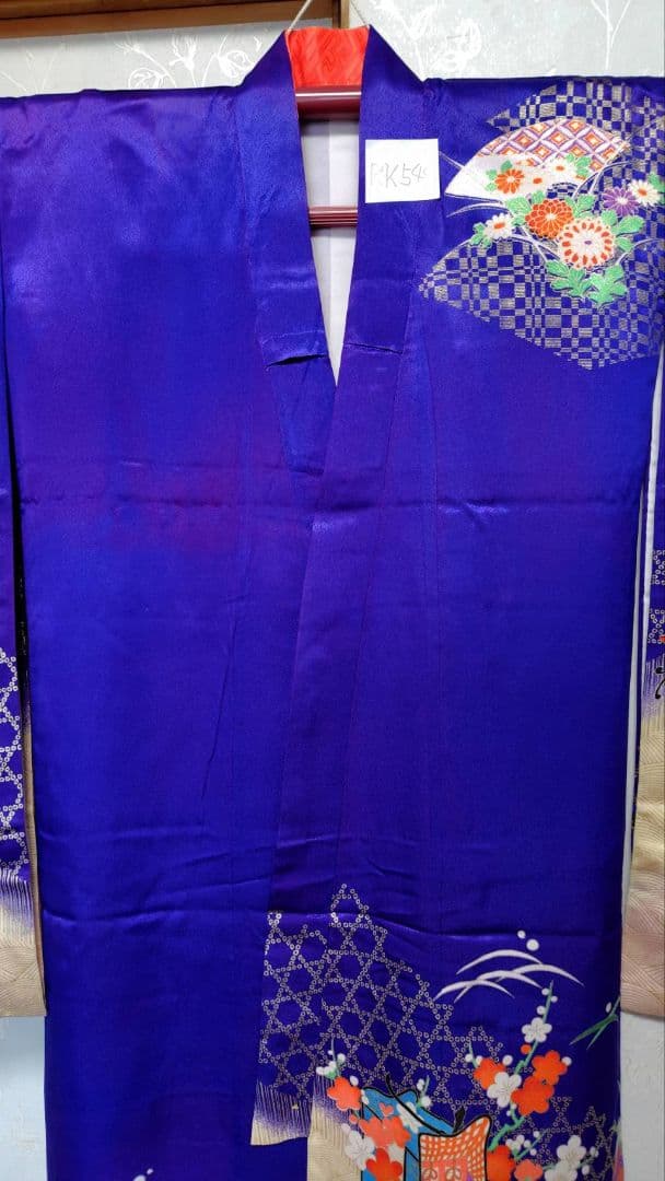 RK544洗える子供着物着丈130センチ裄丈58センチ7歳前後用ポリエステル