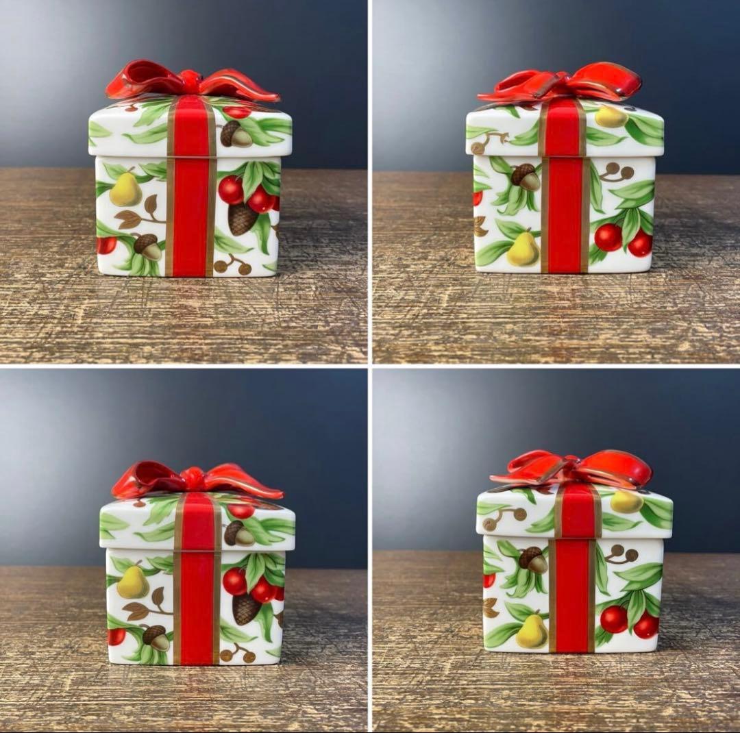 美品 Tiffany&Co. ティファニー ホリデー 陶器製 小物入れ E-3