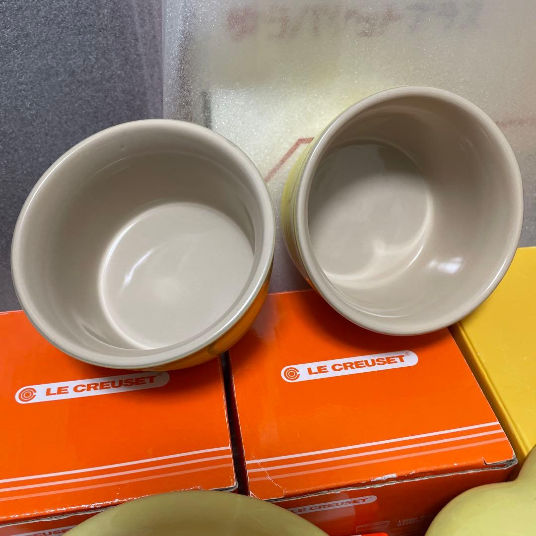 ルクルーゼ　ラウンドプレート　フラワーディッシュ　ラムカン 6点　ソレイユ