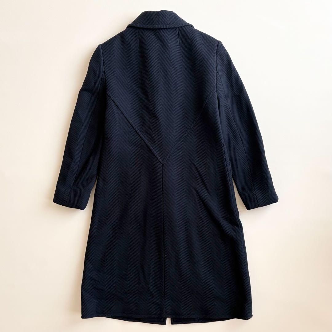 美品✨トリーバーチ ウールコート ネイビー 金ボタン ロング丈