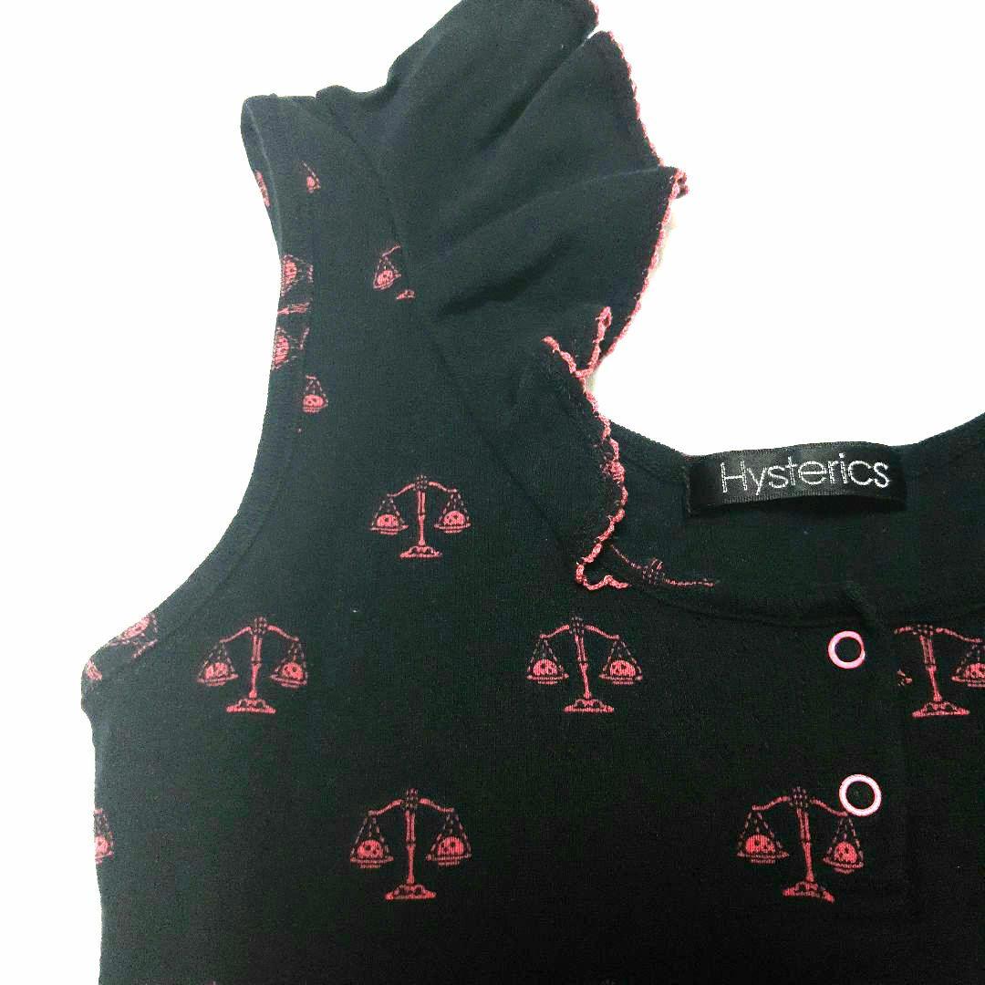 Hysterics フリルタンクトップ スカル柄 針抜き ヴィンテージ