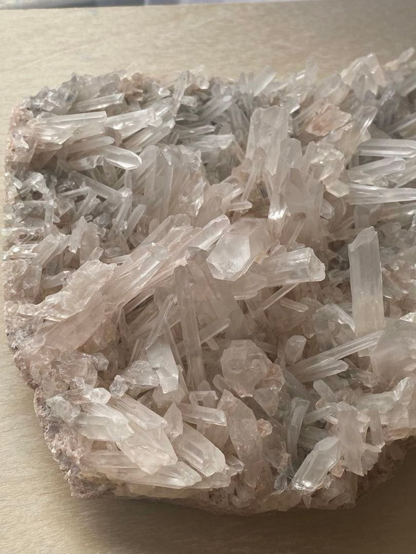 希少!! ブラジル産 ピンク 水晶 クラスター 原石 天然石 パワーストーン
