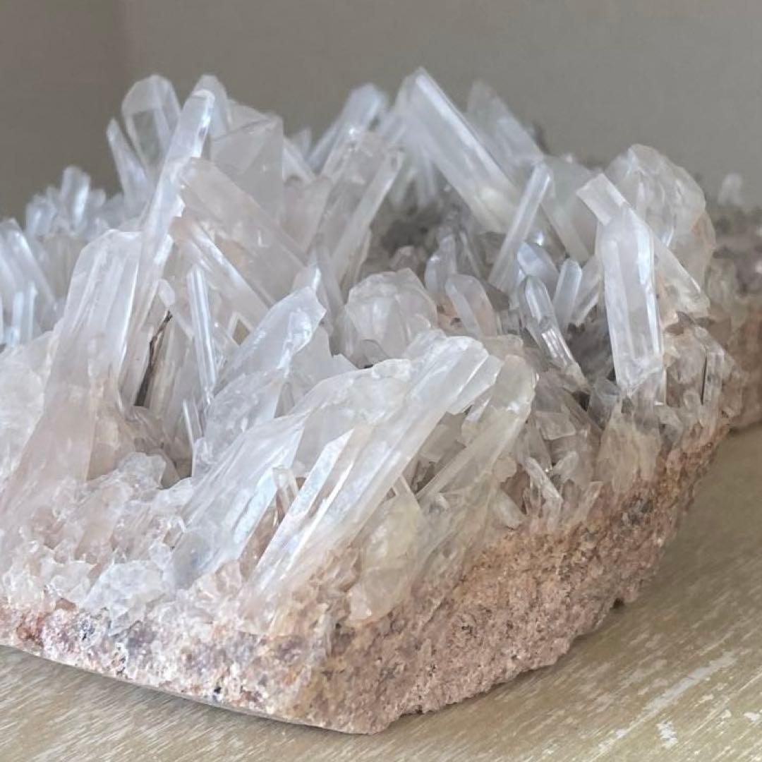 希少!! ブラジル産 ピンク 水晶 クラスター 原石 天然石 パワーストーン