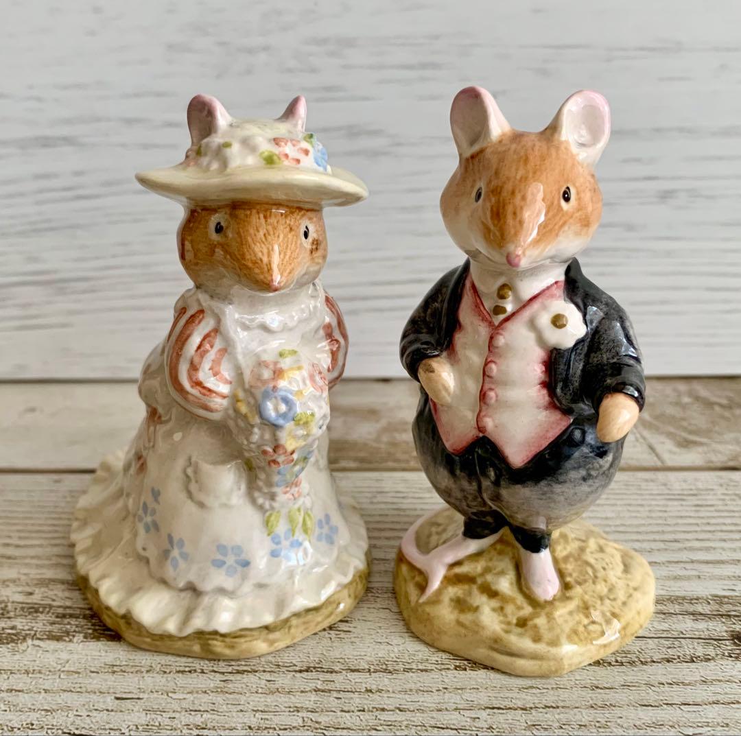 ダスティとポピー ウェディング フィギュリン ブランブリーヘッジ 置物