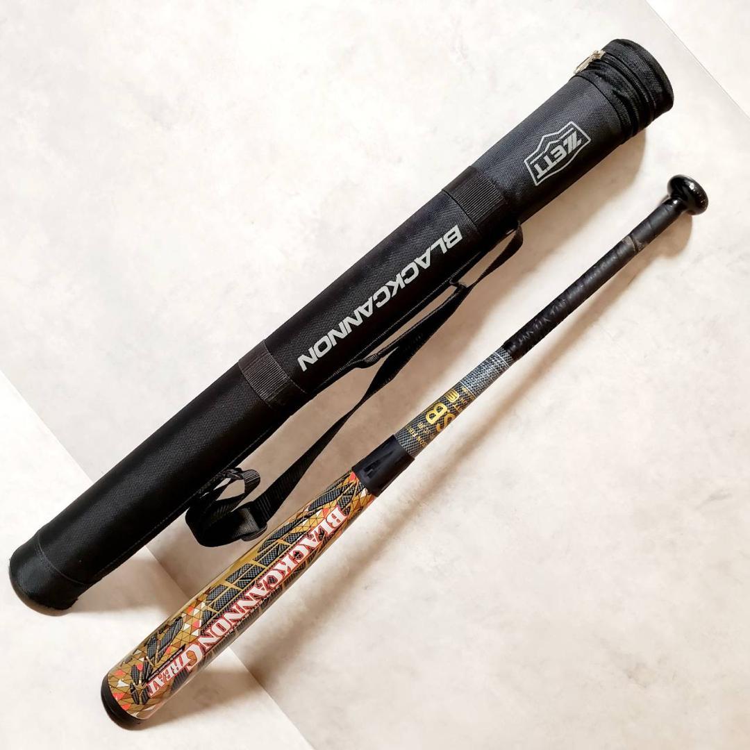 【良品】ZETT ゼット ブラックキャノン グレート 軟式バット 84cm