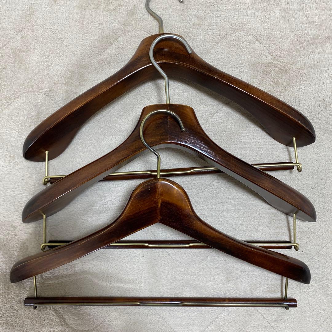 ポールスミスコレクション 木ハンガー 3本セット ロゴ入り